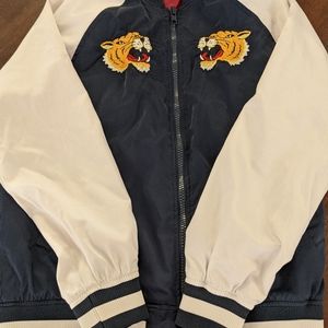 Large Divided Brand Bomber Jacket
